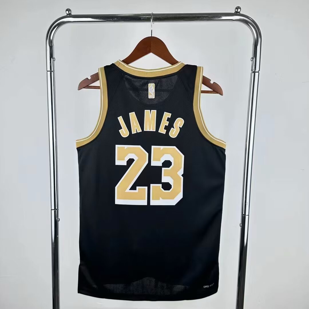 Men Los Angeles Lakers 23 LeBron James Nike black 2024 NBA Jersey